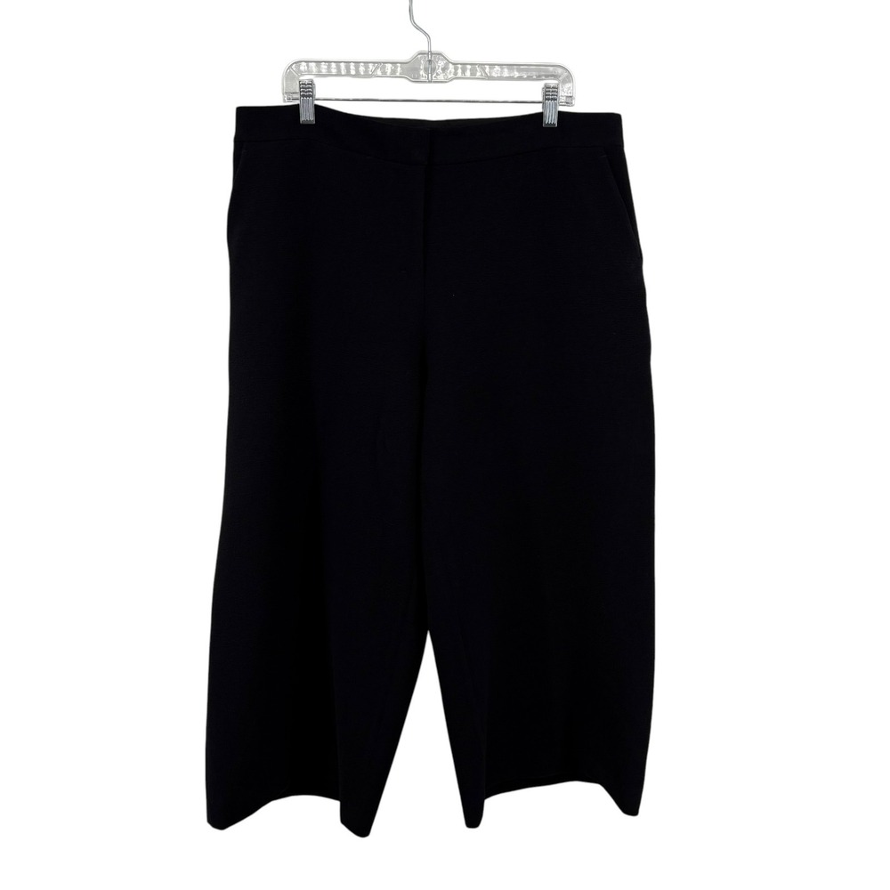 MM.LaFleur Zhou Culotte Pants Size 16 Black Wide Leg Quiet Luxury